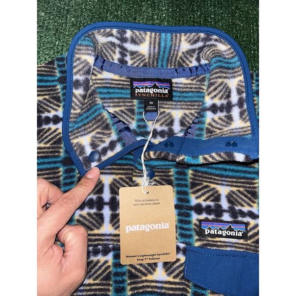 PATAGONIA LIGHTWEIGHT SYNCHILLA SNAP T PULLOVER Size X-Small Snow Beam - Picture 4 of 9